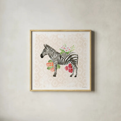 From the Jungle V by Beth Grove. Shown in a natural wood glass frame for a timeless modern aesthetic. Available as an archival giclee rolled canvas, fine art paper, or poster print. SKU 60702a.