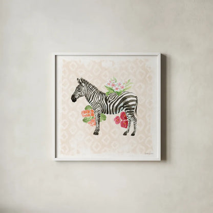 From the Jungle V by Beth Grove. Shown in a crisp white glass frame for a clean and minimalist style. Available as an archival giclee rolled canvas, fine art paper, or poster print. SKU 60702a.