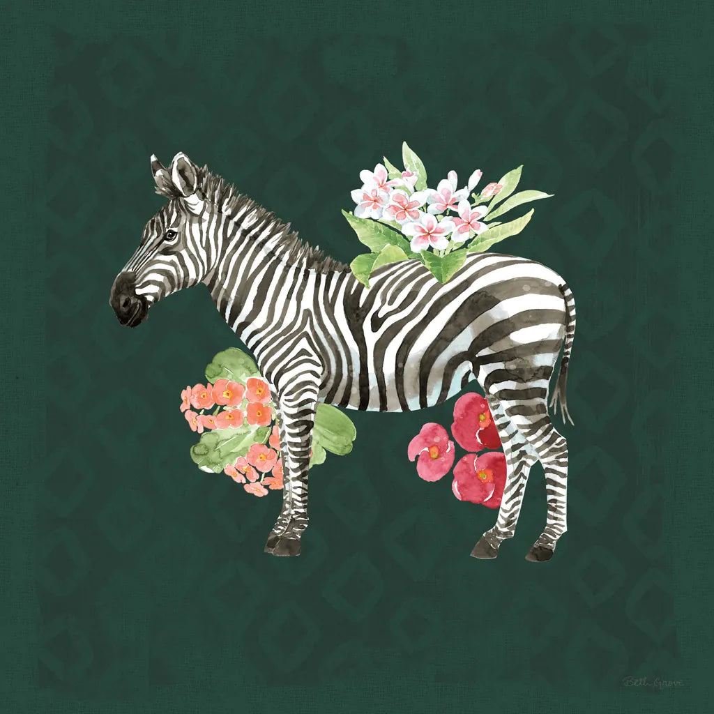 From the Jungle V Dark by Beth Grove. SKU 61562a. Archival Giclee Fine art print for wall decor.