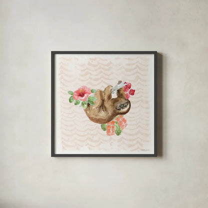 From the Jungle VI by Beth Grove. Shown in a sleek black glass frame for a contemporary gallery look. Available as an archival giclee rolled canvas, fine art paper, or poster print. SKU 60703a.