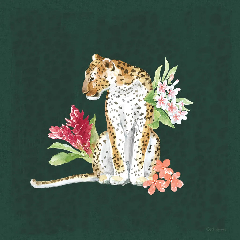 From the Jungle VII Dark by Beth Grove. SKU 61564a. Archival Giclee Fine art print for wall decor.