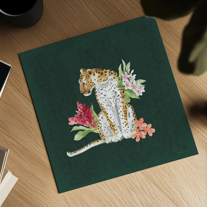 From the Jungle VII Dark by Beth Grove. Shown as a detailed flat fine art print, highlighting archival giclee quality. Available as an archival giclee rolled canvas, fine art paper, or poster print. SKU 61564a.