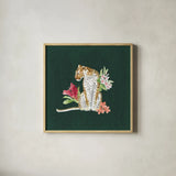 From the Jungle VII Dark by Beth Grove. Shown in a natural wood glass frame for a timeless modern aesthetic. Available as an archival giclee rolled canvas, fine art paper, or poster print. SKU 61564a.