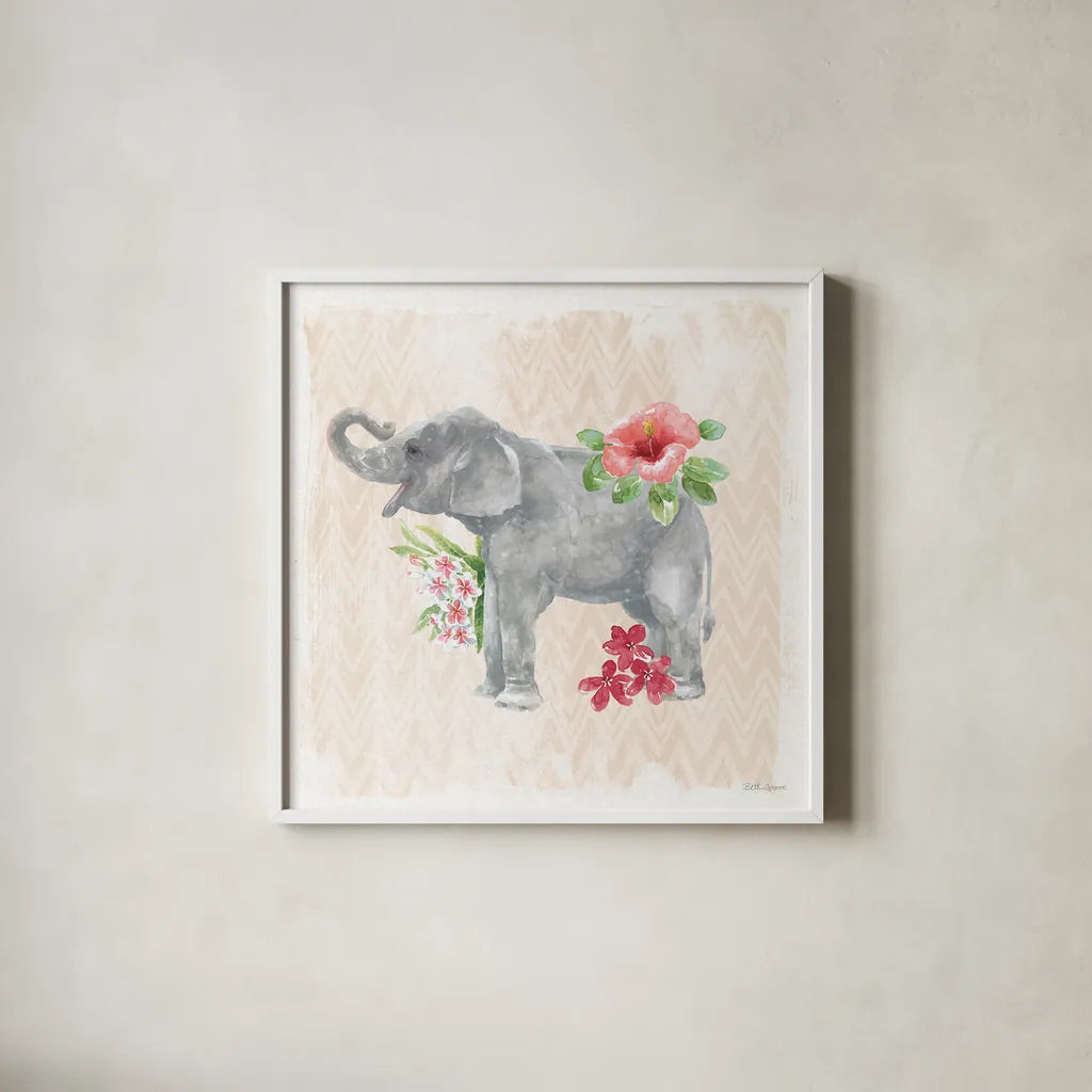 From the Jungle XII by Beth Grove. Shown in a crisp white glass frame for a clean and minimalist style. Available as an archival giclee rolled canvas, fine art paper, or poster print. SKU 61722a.