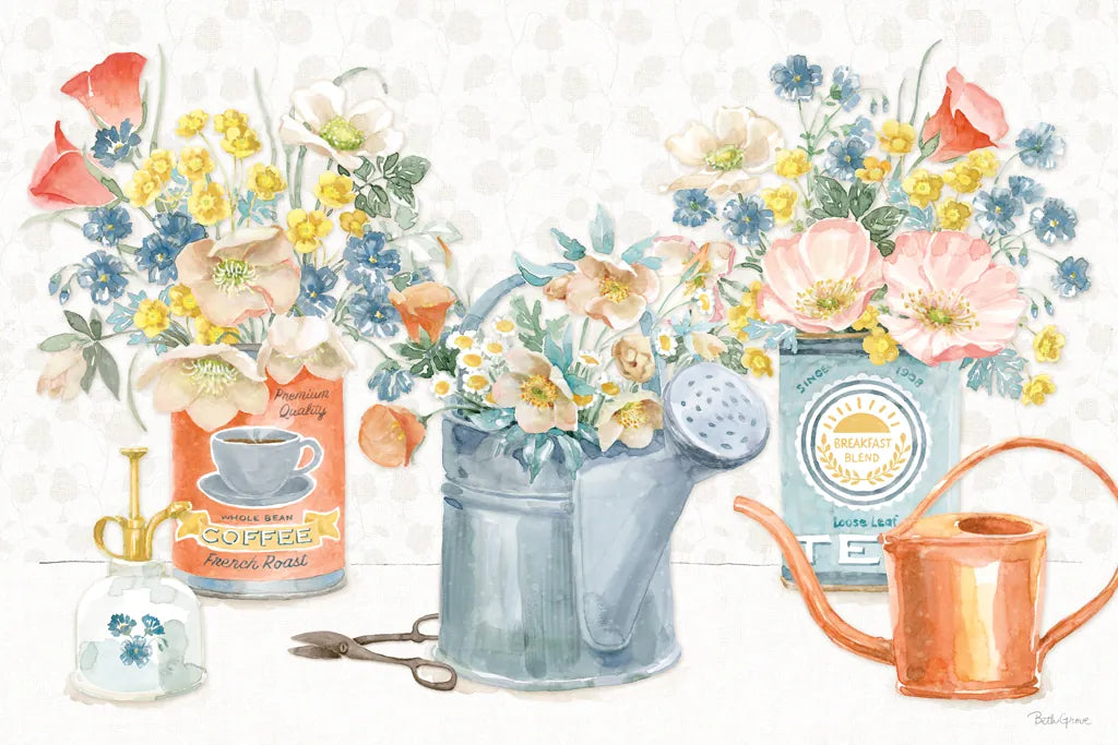 Gardenscape I by Beth Grove. SKU 73500i. Archival Giclee Fine art print for wall decor.