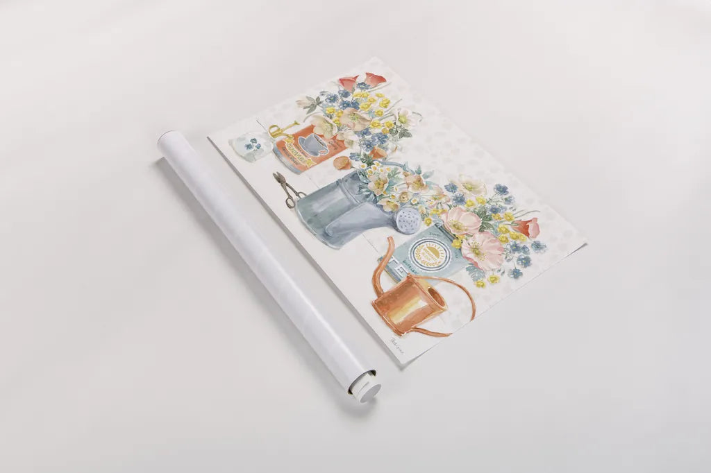 Gardenscape I by Beth Grove. shown as a rolled paper print. Available as archival giclee rolled canvas, fine art paper, or poster print. SKU 73500i.