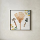 Gardenscape IV by Beth Grove. Shown in a sleek black glass frame for a contemporary gallery look. Available as an archival giclee rolled canvas, fine art paper, or poster print. SKU 73503a.