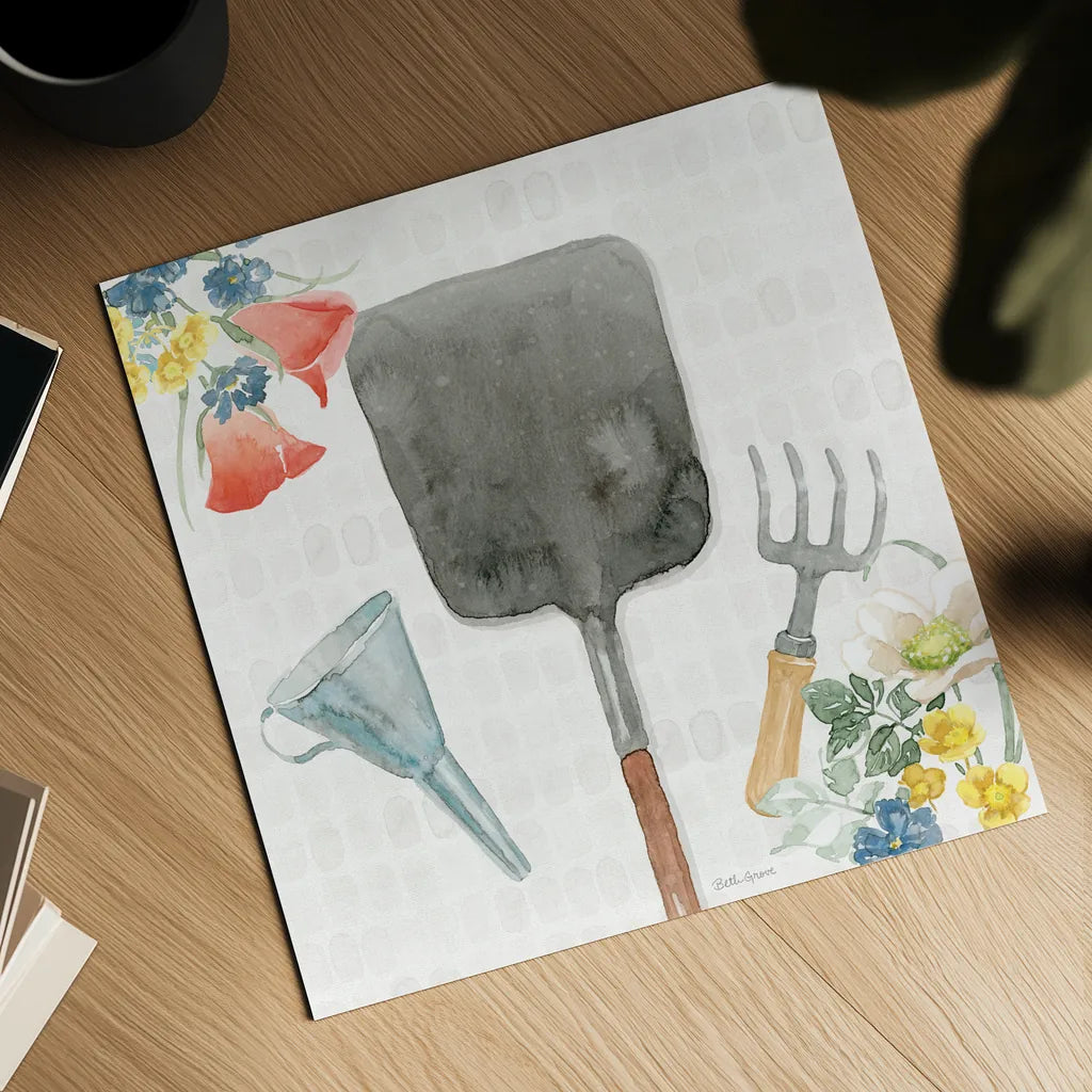 Gardenscape V by Beth Grove. Shown as a detailed flat fine art print, highlighting archival giclee quality. Available as an archival giclee rolled canvas, fine art paper, or poster print. SKU 73504a.