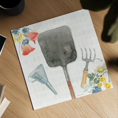 Gardenscape V by Beth Grove. Shown as a detailed flat fine art print, highlighting archival giclee quality. Available as an archival giclee rolled canvas, fine art paper, or poster print. SKU 73504a.