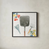 Gardenscape V by Beth Grove. Shown in a sleek black glass frame for a contemporary gallery look. Available as an archival giclee rolled canvas, fine art paper, or poster print. SKU 73504a.