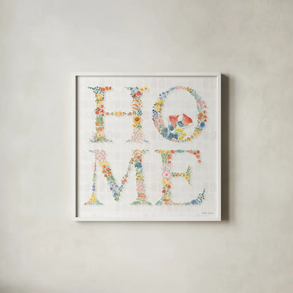 Gardenscape VIII by Beth Grove. Shown in a crisp white glass frame for a clean and minimalist style. Available as an archival giclee rolled canvas, fine art paper, or poster print. SKU 73507a.
