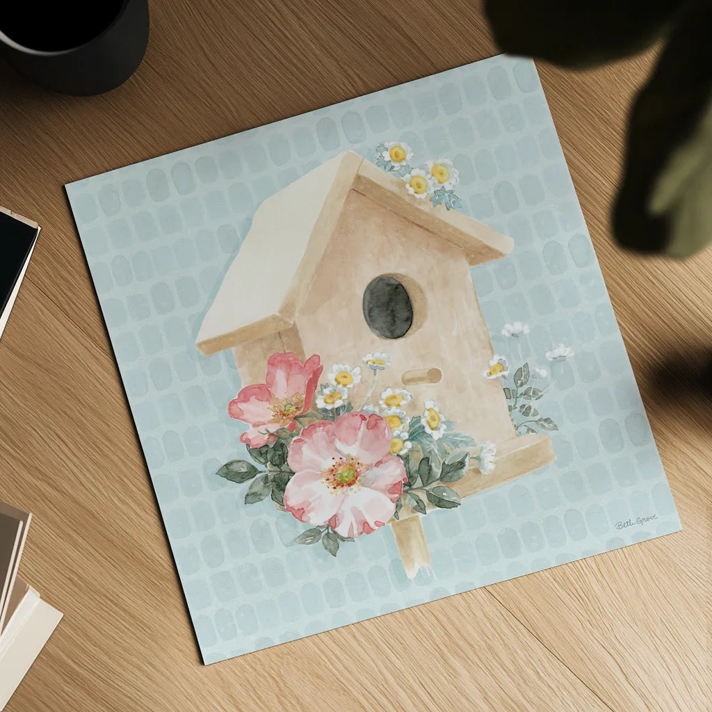 Gardenscape X by Beth Grove. Shown as a detailed flat fine art print, highlighting archival giclee quality. Available as an archival giclee rolled canvas, fine art paper, or poster print. SKU 73509a.