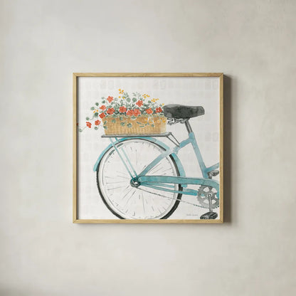 Gardenscape XVI by Beth Grove. Shown in a natural wood glass frame for a timeless modern aesthetic. Available as an archival giclee rolled canvas, fine art paper, or poster print. SKU 73515a.