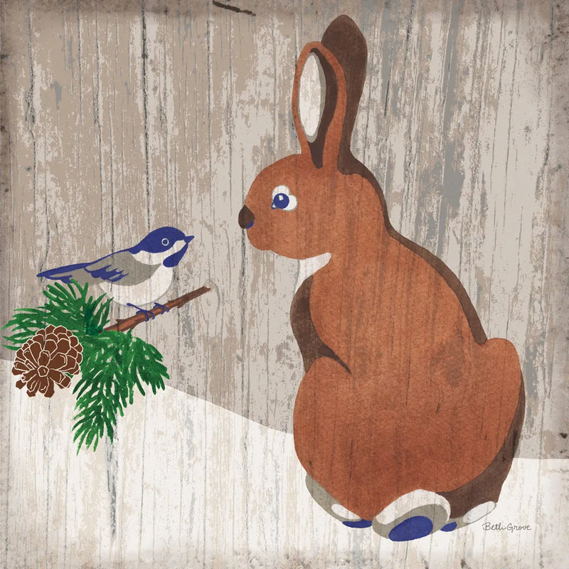 Gentle Critters Bunny by Beth Grove. SKU 44448a. Archival Giclee Fine art print for wall decor.