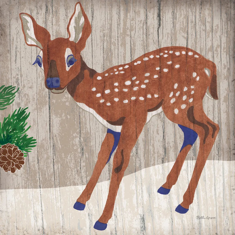 Gentle Critters Deer by Beth Grove. SKU 44447a. Archival Giclee Fine art print for wall decor.