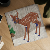 Gentle Critters Deer by Beth Grove. Shown as a detailed flat fine art print, highlighting archival giclee quality. Available as an archival giclee rolled canvas, fine art paper, or poster print. SKU 44447a.