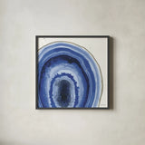 Geode I by Beth Grove. Shown in a sleek black glass frame for a contemporary gallery look. Available as an archival giclee rolled canvas, fine art paper, or poster print. SKU 72200a.