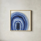 Geode I by Beth Grove. Shown in a natural wood glass frame for a timeless modern aesthetic. Available as an archival giclee rolled canvas, fine art paper, or poster print. SKU 72200a.