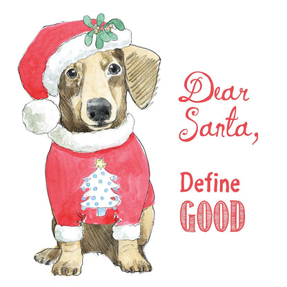 Glamour Pups Christmas III Dear Santa by Beth Grove. SKU 31502a. Archival Giclee Fine art print for wall decor.