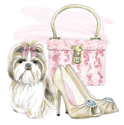 Glamour Pups II by Beth Grove. SKU 28046a. Archival Giclee Fine art print for wall decor.