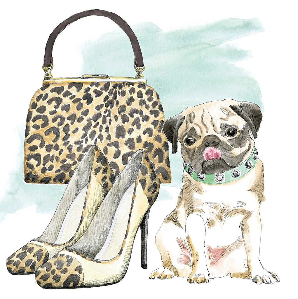 Glamour Pups IV by Beth Grove. SKU 28048a. Archival Giclee Fine art print for wall decor.