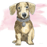 Glamour Pups IX on Pink by Beth Grove. SKU 32045a. Archival Giclee Fine art print for wall decor.
