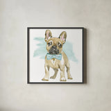 Glamour Pups XI by Beth Grove. Shown in a sleek black glass frame for a contemporary gallery look. Available as an archival giclee rolled canvas, fine art paper, or poster print. SKU 29732a.