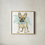 Glamour Pups XI by Beth Grove. Shown in a natural wood glass frame for a timeless modern aesthetic. Available as an archival giclee rolled canvas, fine art paper, or poster print. SKU 29732a.