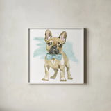 Glamour Pups XI by Beth Grove. Shown in a crisp white glass frame for a clean and minimalist style. Available as an archival giclee rolled canvas, fine art paper, or poster print. SKU 29732a.