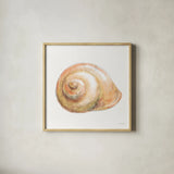Golden Treasures I on White by Beth Grove. Shown in a natural wood glass frame for a timeless modern aesthetic. Available as an archival giclee rolled canvas, fine art paper, or poster print. SKU 24029a.