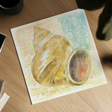Golden Treasures II by Beth Grove. Shown as a detailed flat fine art print, highlighting archival giclee quality. Available as an archival giclee rolled canvas, fine art paper, or poster print. SKU 23519a.