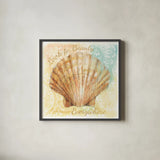 Golden Treasures Inspiration VIII by Beth Grove. Shown in a sleek black glass frame for a contemporary gallery look. Available as an archival giclee rolled canvas, fine art paper, or poster print. SKU 23533a.