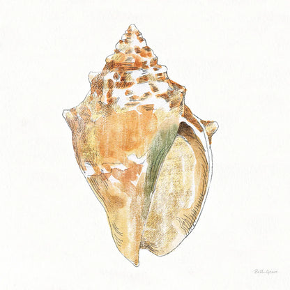 Golden Treasures V on White by Beth Grove. SKU 24033a. Archival Giclee Fine art print for wall decor.