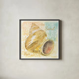 GoldenTreasures Inspiration II by Beth Grove. Shown in a sleek black glass frame for a contemporary gallery look. Available as an archival giclee rolled canvas, fine art paper, or poster print. SKU 23527a.