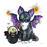 Halloween Pets VI by Beth Grove. SKU 43758a. Archival Giclee Fine art print for wall decor.