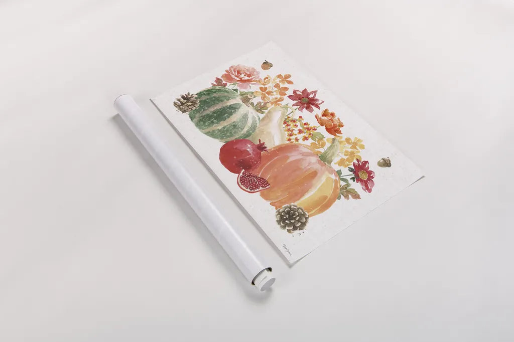 Harvest Bouquet IV by Beth Grove. shown as a rolled paper print. Available as archival giclee rolled canvas, fine art paper, or poster print. SKU 53778i.