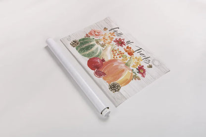 Harvest Bouquet IV Full of Thanks by Beth Grove. shown as a rolled paper print. Available as archival giclee rolled canvas, fine art paper, or poster print. SKU 57891i.