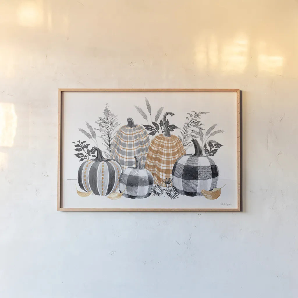 Harvest Classics I by Beth Grove. shown as a paper print in a natural frame. Available as a archival giclee rolled canvas, fine art paper, or poster print. SKU 76736i.