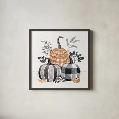 Harvest Classics III by Beth Grove. Shown in a sleek black glass frame for a contemporary gallery look. Available as an archival giclee rolled canvas, fine art paper, or poster print. SKU 76738a.