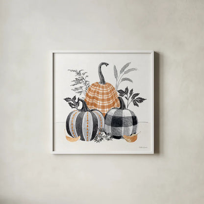 Harvest Classics III by Beth Grove. Shown in a crisp white glass frame for a clean and minimalist style. Available as an archival giclee rolled canvas, fine art paper, or poster print. SKU 76738a.