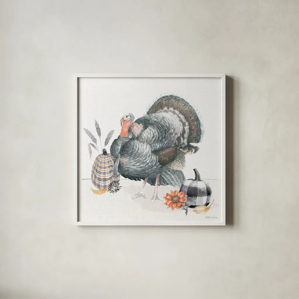 Harvest Classics IX by Beth Grove. Shown in a crisp white glass frame for a clean and minimalist style. Available as an archival giclee rolled canvas, fine art paper, or poster print. SKU 77557a.