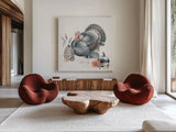 Harvest Classics IX by Beth Grove. Shown as extra-large giant wall art in a modern living room. Available as an archival giclee rolled canvas, fine art paper, or poster print. SKU 77557a.