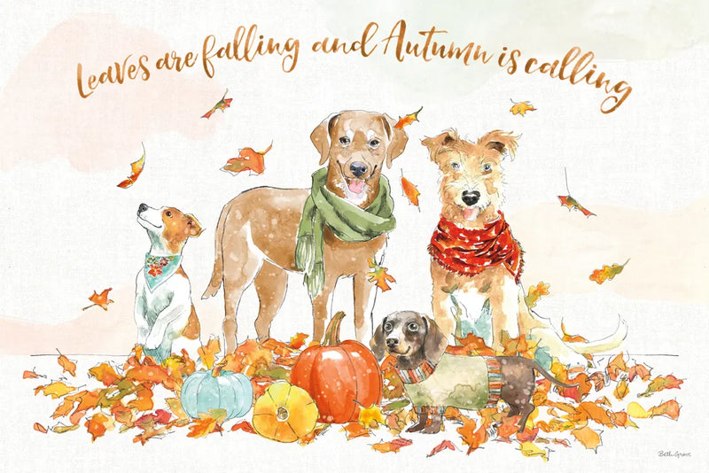 Harvest Dogs I by Beth Grove. SKU 61653i. Archival Giclee Fine art print for wall decor.