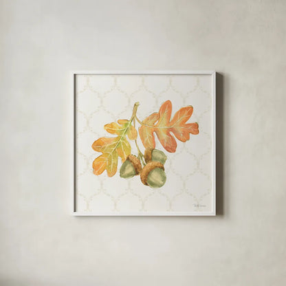 Harvest Wishes III by Beth Grove. Shown in a crisp white glass frame for a clean and minimalist style. Available as an archival giclee rolled canvas, fine art paper, or poster print. SKU 100680a.