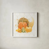 Harvest Wishes IV by Beth Grove. Shown in a crisp white glass frame for a clean and minimalist style. Available as an archival giclee rolled canvas, fine art paper, or poster print. SKU 100681a.