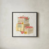 Harvest Wishes IX by Beth Grove. Shown in a sleek black glass frame for a contemporary gallery look. Available as an archival giclee rolled canvas, fine art paper, or poster print. SKU 105052a.