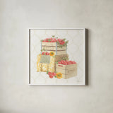 Harvest Wishes IX by Beth Grove. Shown in a crisp white glass frame for a clean and minimalist style. Available as an archival giclee rolled canvas, fine art paper, or poster print. SKU 105052a.