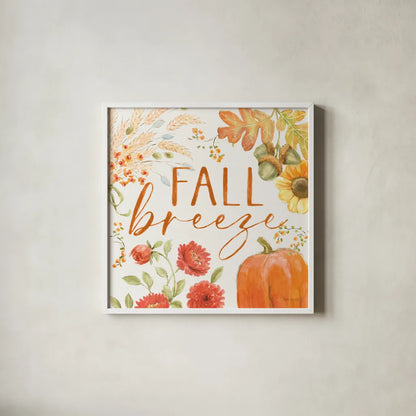 Harvest Wishes VII by Beth Grove. Shown in a crisp white glass frame for a clean and minimalist style. Available as an archival giclee rolled canvas, fine art paper, or poster print. SKU 100684a.