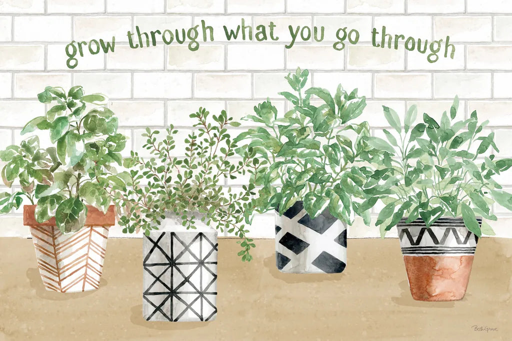 Herb Garden I by Beth Grove. SKU 66644i. Archival Giclee Fine art print for wall decor.