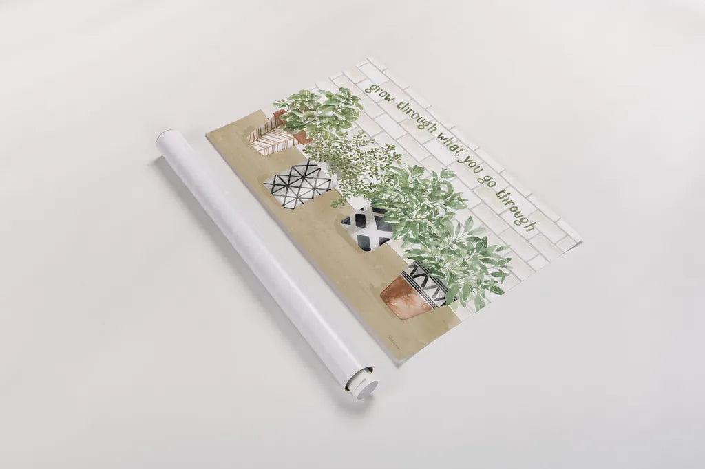 Herb Garden I by Beth Grove. shown as a rolled paper print. Available as archival giclee rolled canvas, fine art paper, or poster print. SKU 66644i.